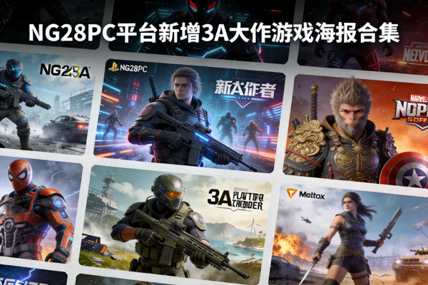 NG28PC平台新增3A大作游戏海报合集，包括多款热门游戏