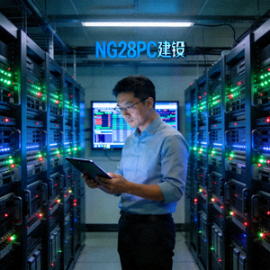 NG28PC官网技术负责人李磊正在检查服务器集群运行状态