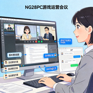 NG28PC官网游戏运营王芳正在与游戏开发商进行线上会议沟通