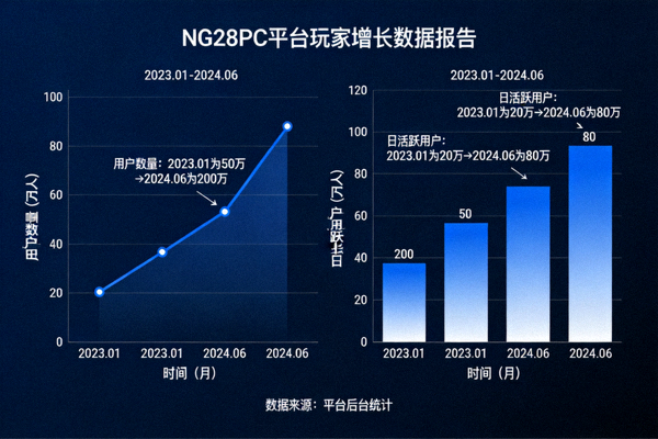 NG28PC平台玩家增长数据报告图表，展示用户数量与活跃度的快速增长
