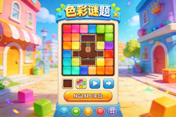 休闲益智游戏《色彩谜题》在NG28PC平台上的明亮、多彩的游戏界面截图